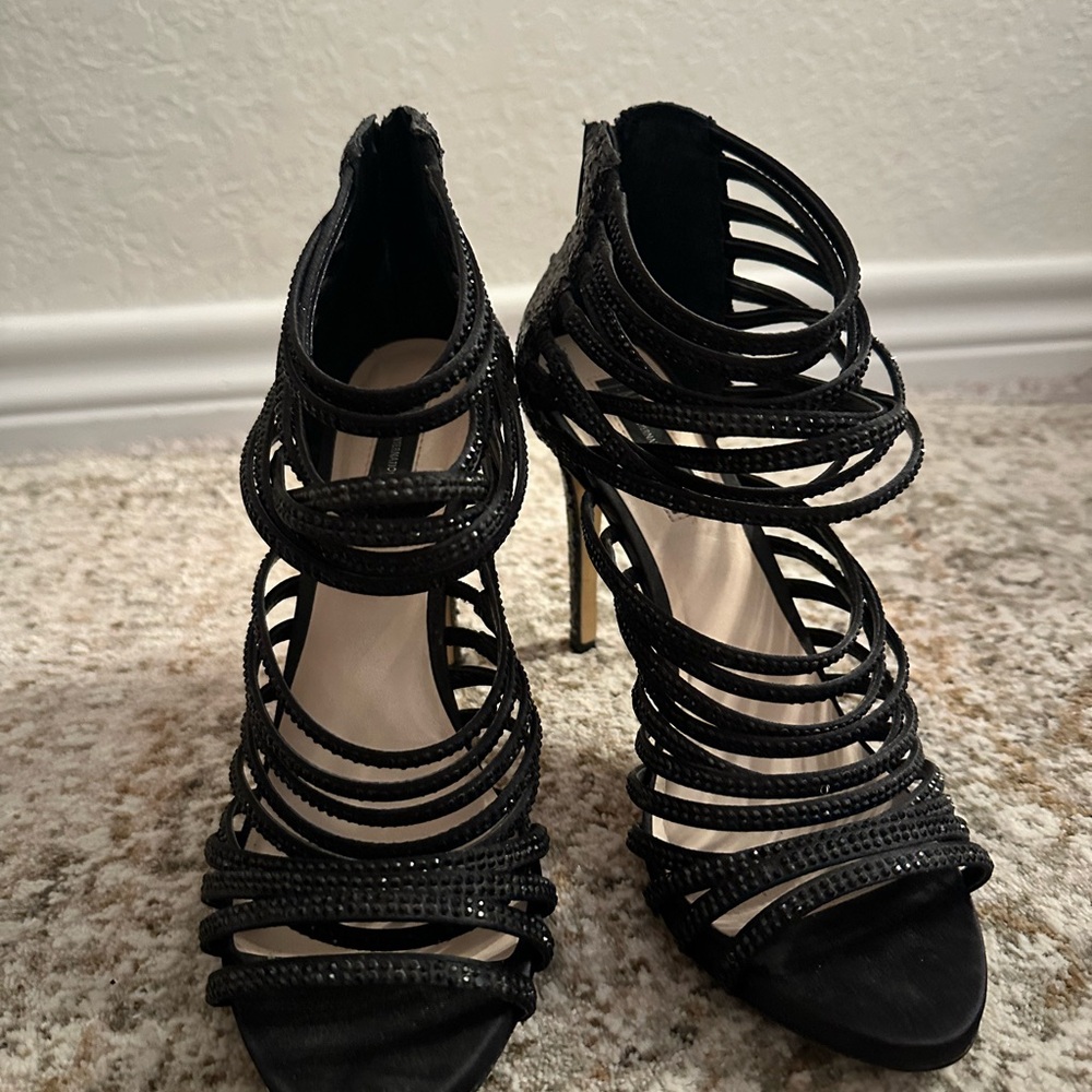 I.N.C International Concepts Elegant Black Strappy Women's Heels (NO BOX)